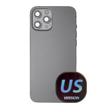 Back Housing Without Small Parts Compatible for iPhone 12 Pro Max (US Version) (Premium) - Black